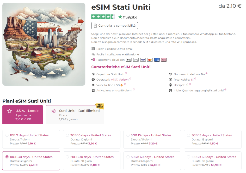 internet negli stati uniti con quibity.com