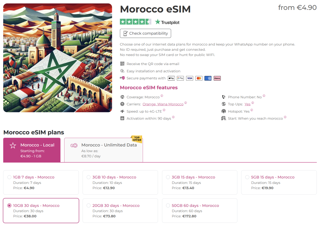 internet in morocco with quibity.com