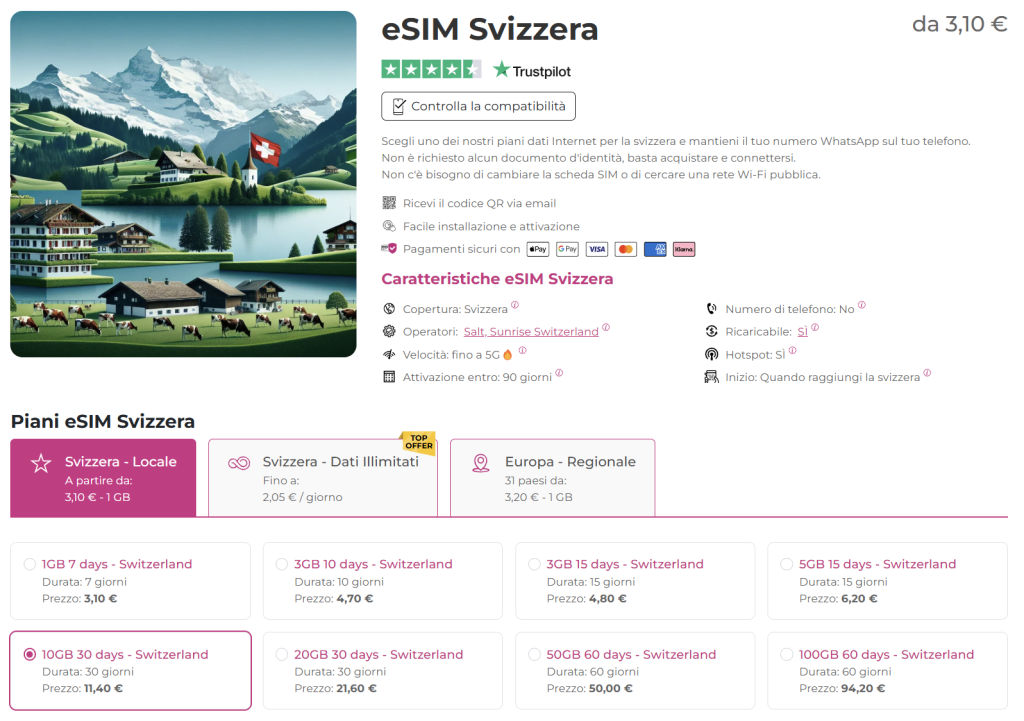 internet in Svizzera con Quibity