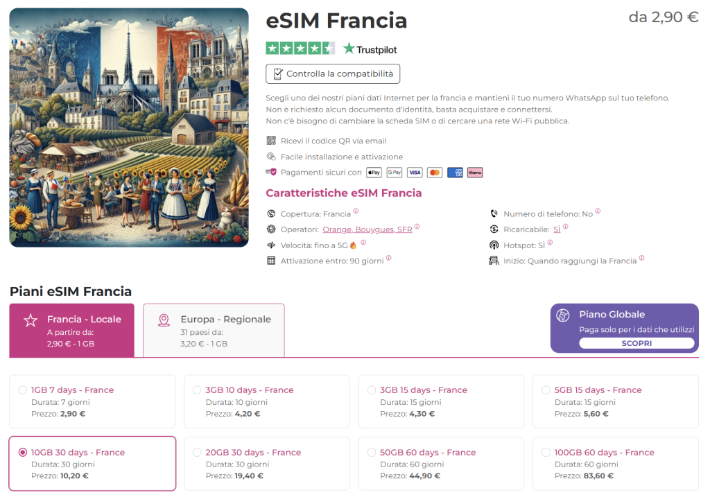 esim francia con quibity.com