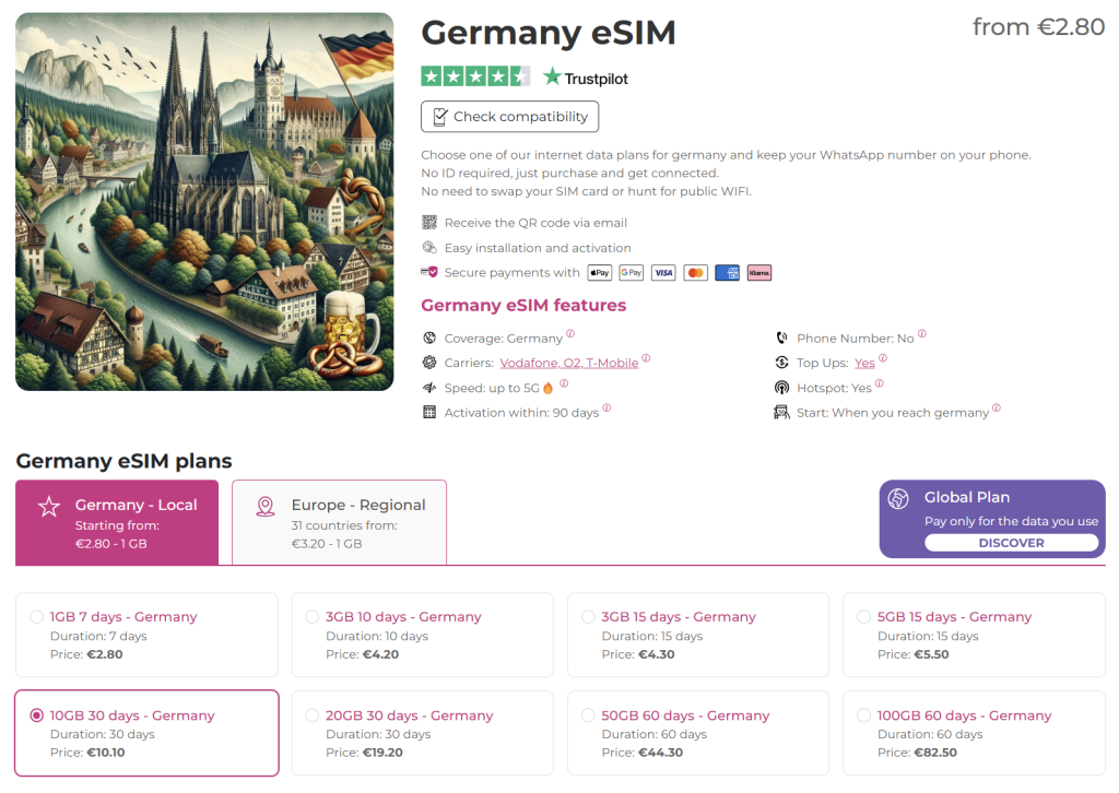 internet in germany with quibity.com