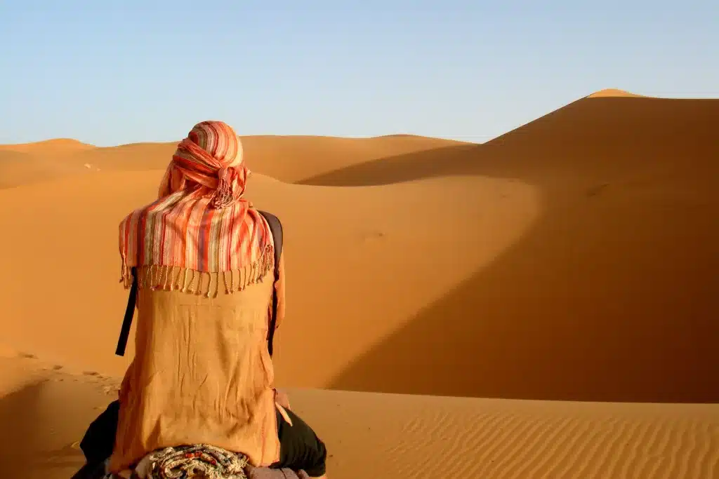 viaggiatore nel sahara